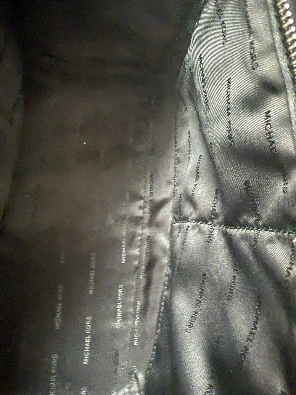Micheal Kors Selma Large Black Leather Diamond Grommet Satchel Silver Hardware - Picture 10 of 15